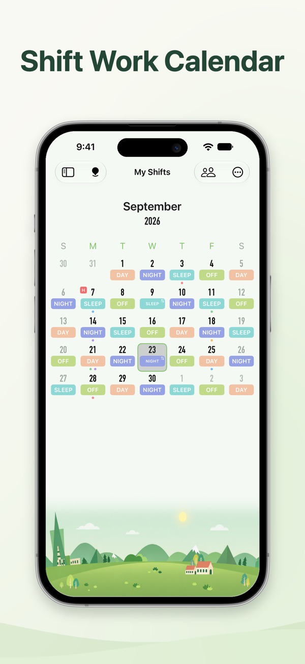 Selene shift calendar